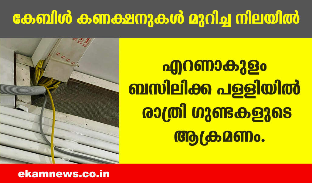 എറണാകുളം ബസിലിക്ക പള്ളിയിൽ രാത്രി ഗുണ്ടകളുടെ ആക്രമണം.